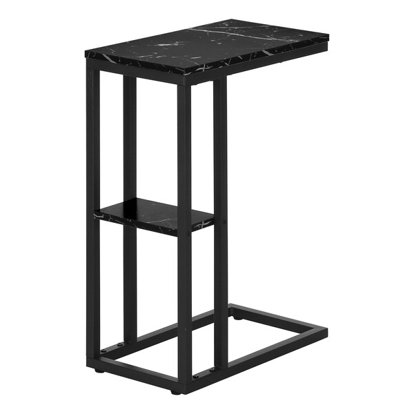Monarch Specialties End Table, 18.25 W, 25.25 H, Particle Board, Metal, Black - I 3674