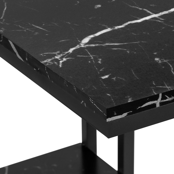 Monarch Specialties End Table, 18.25 W, 25.25 H, Particle Board, Metal, Black - I 3674