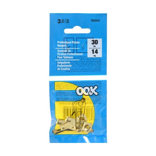 Hillman HILLMAN OOK Brass-Plated Gold Professional Picture Hanger 30 lb 3 pk - 533008