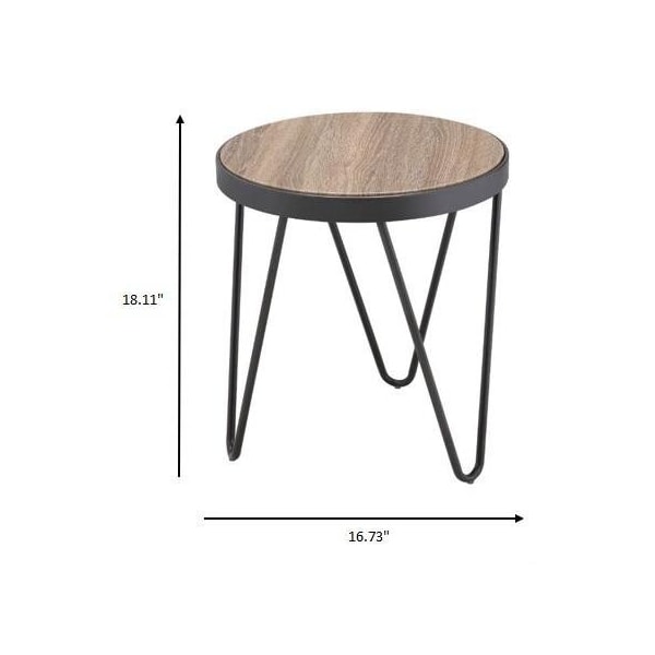 Homeroots 18.11 x 16.73 x 16.73 in. Bage End Table Weathered Gray Oak - 286246