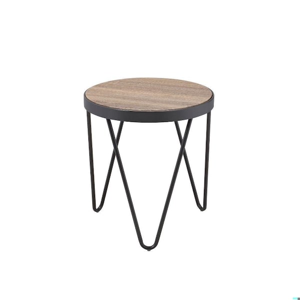 Homeroots 18.11 x 16.73 x 16.73 in. Bage End Table Weathered Gray Oak - 286246