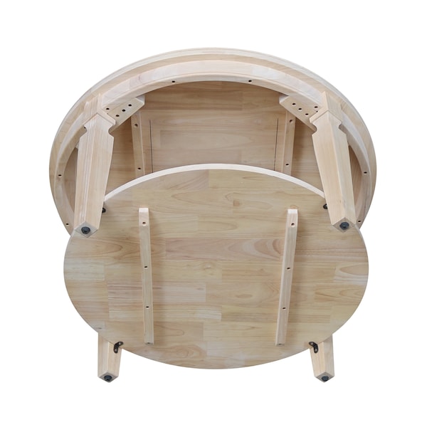 International Concepts Round Vista  Coffee Table  Ready to, 38 in W, 38 in L, 20.3 in H, Wood, Unfinished - OT-15CR