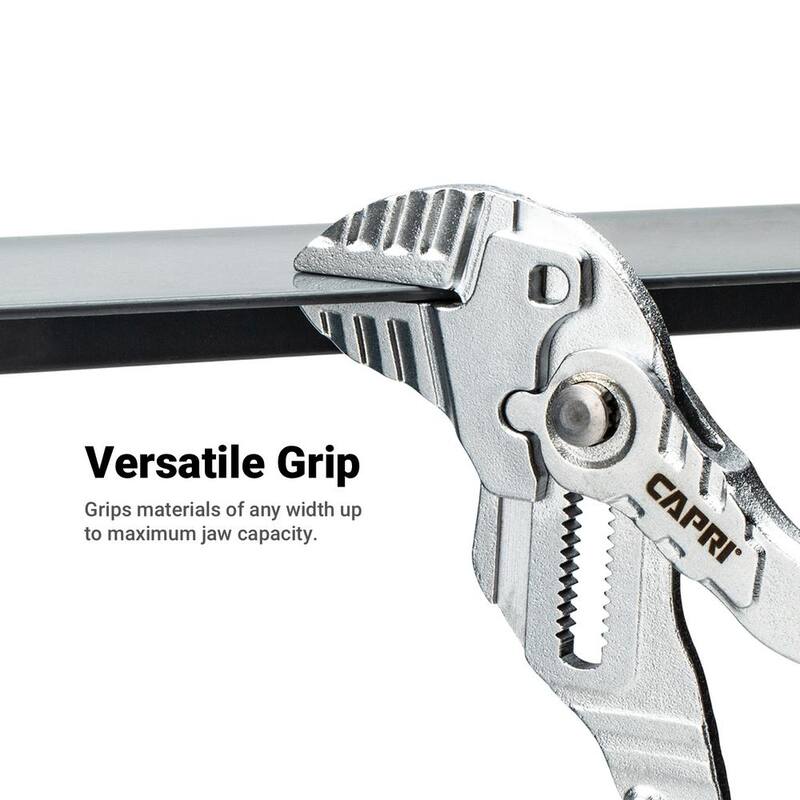 Llave ajustable de 7 pulgadas Capri Tools con mordazas paralelas lisas y mango con agarre suave - CP22300-7