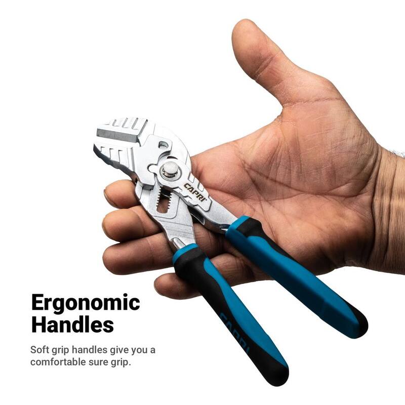 Llave ajustable de 7 pulgadas Capri Tools con mordazas paralelas lisas y mango con agarre suave - CP22300-7