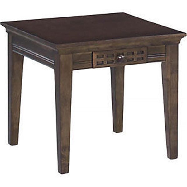 Progressive Furniture Casual Traditions Traditional Style End Table- Walnut - P107T-02