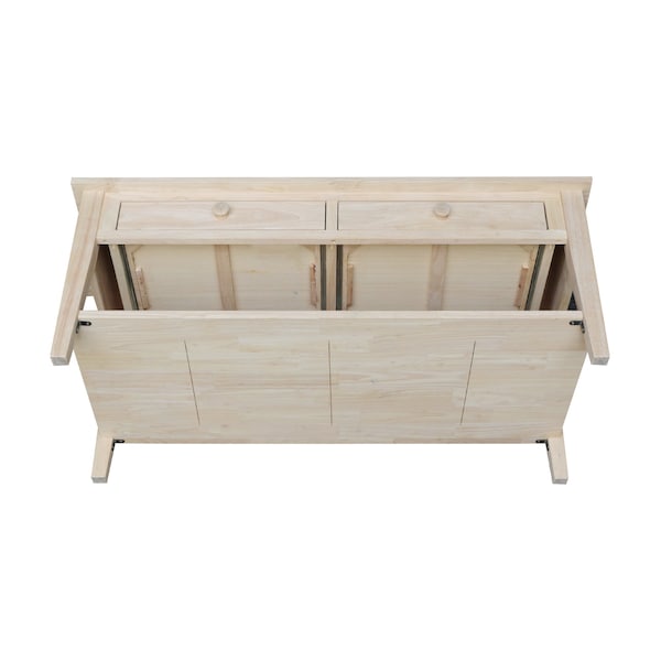 International Concepts Rectangle K12-3030-3, 48 in W, 24 in L, 19 in H, Wood, Unfinished - OT-8C
