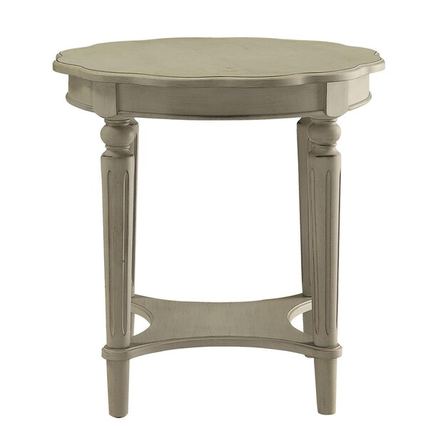 Made-To-Order 24 x 24 x 24 in. MDF Solid Wood Leg Antique Slate End Table - MA3117356