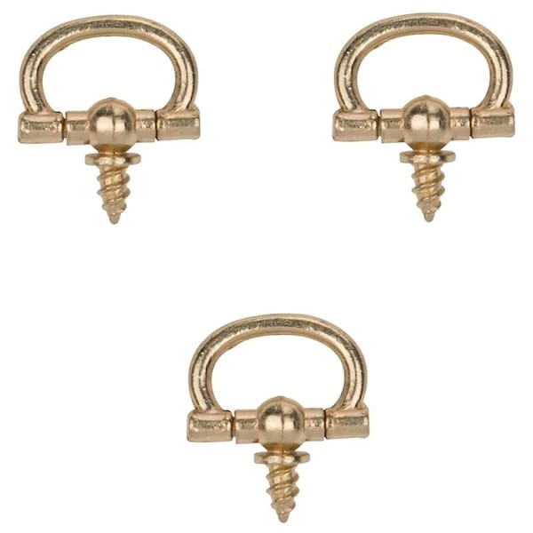 Prosource Frame Hanger, 2 lb, Brass, Polished Brass, Brass, 5/8 in Opening, Screw Mounting - PH-122321-PS