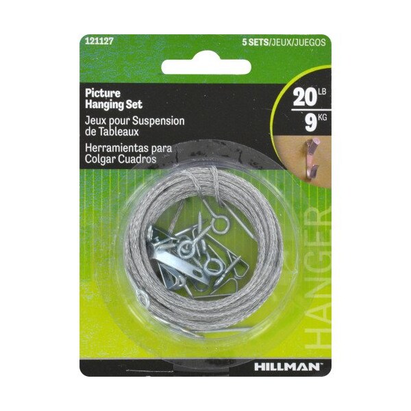 Hillman HILLMAN Zinc Conventional Picture Hanging Set 20 lb 5 pk - 121127