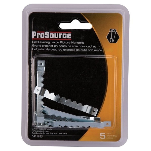 Prosource Frame Hanger, 4.5 lb, Steel, Zinc, Zinc, Nail-In Mounting - PH-121136-PS