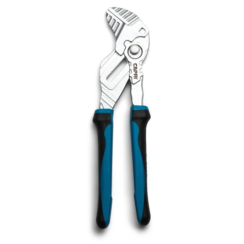 Llave inglesa ajustable de 10 pulgadas Capri Tools con mandíbulas paralelas lisas y mango de agarre suave - CP22300-10