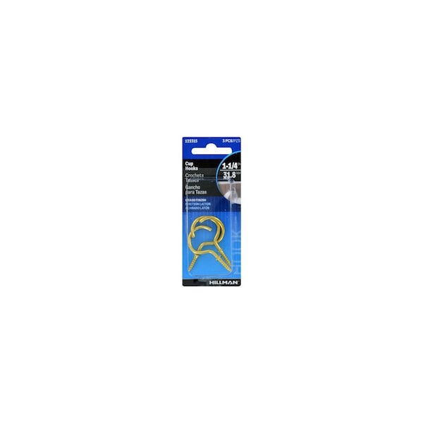Hillman Cup/Picture Hook Brass-Plated Gold 1 lb Brass-Plated - 122315