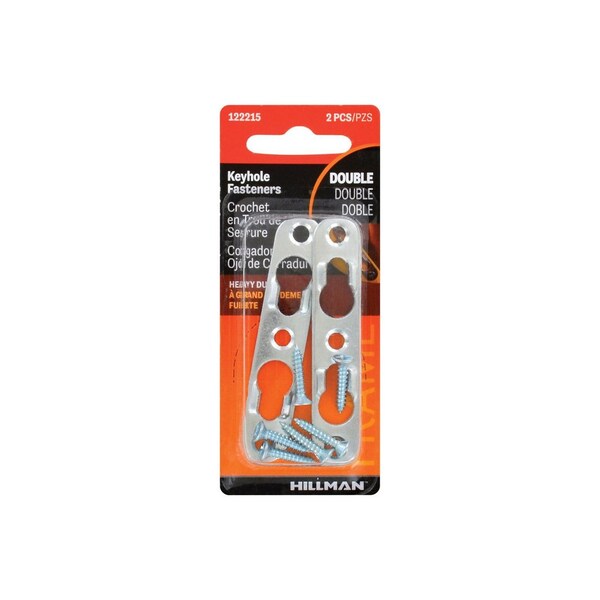 Hillman Picture Hanger AnchorWire Steel Zinc Silver Keyhole 20 lb Steel Zinc Pair - 122215