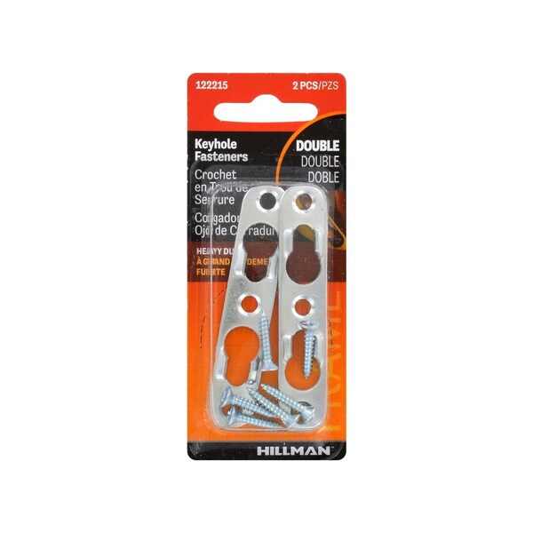 Hillman Picture Hanger AnchorWire Steel Zinc Silver Keyhole 20 lb Steel Zinc Pair - 122215