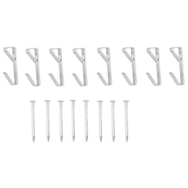 Prosource Picture Hanger, 20 lb, Steel, Zinc, Zinc, Nail-In Mounting - PH-121020-PS