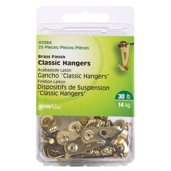 Hillman HILLMAN Brass-Plated Professional Picture Hanger 30 lb 25 pk - 42084