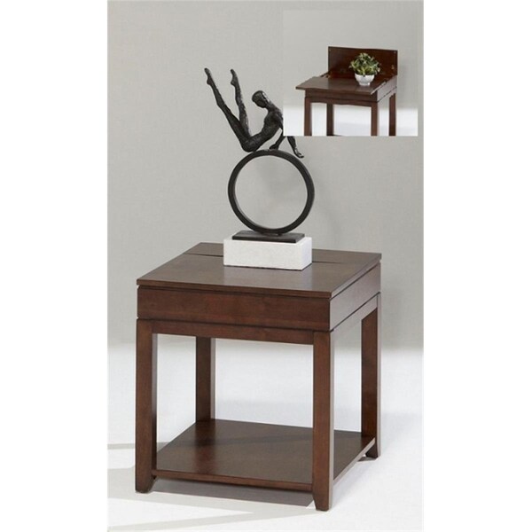 Procomfort Daytona Contemporary Style Rectangular End Table, Regal Walnut - PR820189