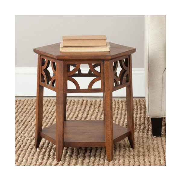 Safavieh Dominick Hexagon End Table - Brown - AMH4602A