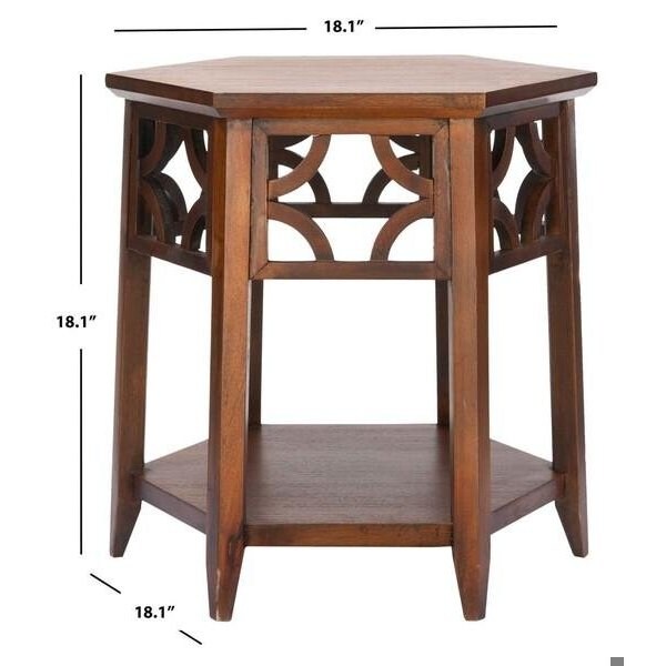 Safavieh Dominick Hexagon End Table - Brown - AMH4602A