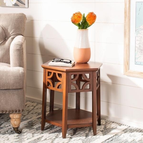 Safavieh Dominick Hexagon End Table - Brown - AMH4602A