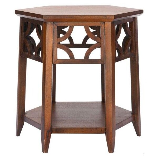 Safavieh Dominick Hexagon End Table - Brown - AMH4602A