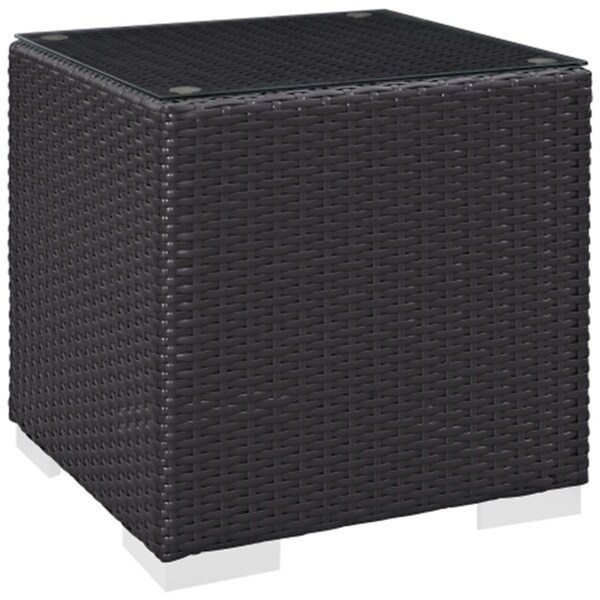 East End Imports Convene Outdoor Patio Side Table- Espresso - EEI-1909-EXP