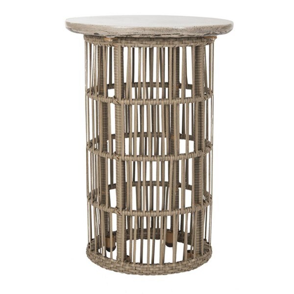Safavieh 23.23 in. Fane Indoor & Outdoor Modern Concrete Side Table Dark Grey - VNN1022A