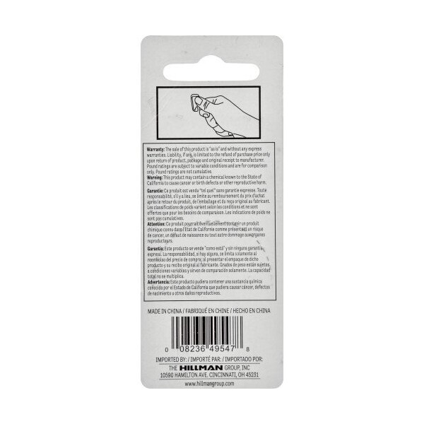 Hillman HILLMAN Gilt Push Pin Picture Hook 10 lb 3 pk - 122210