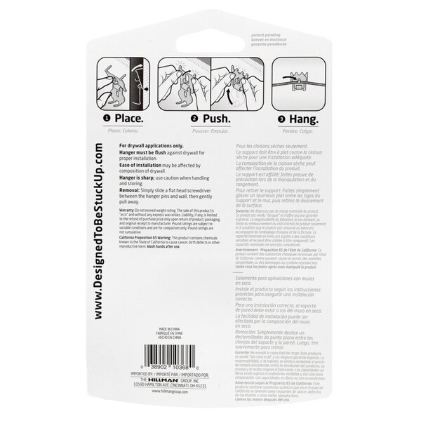 High & Mighty HILLMAN High & Mighty Hanger Picture Hanger 60 lb 1 pk - 515303