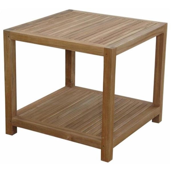 Anderson Teak Anderson Teak TB-5656 Glenmore 22 in. Side Table With 1-Tier - TB-5656