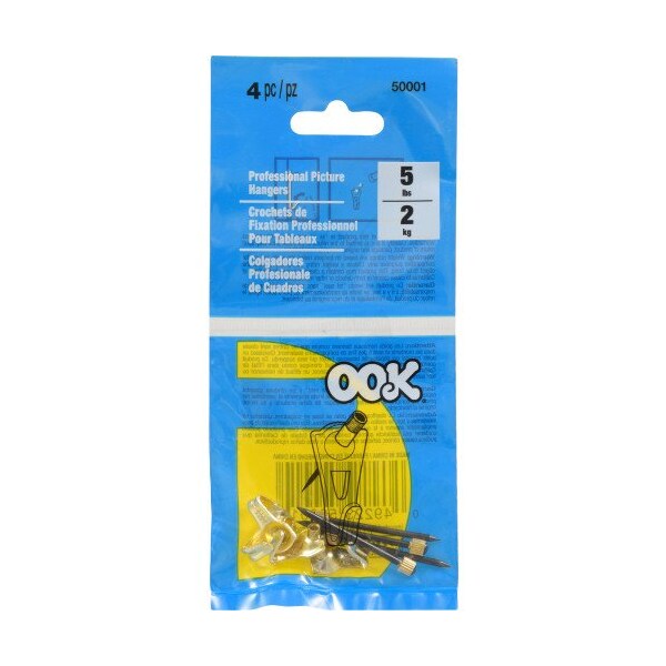 Hillman HILLMAN OOK Brass-Plated Gold Professional Picture Hanger 5 lb 4 pk - 533002