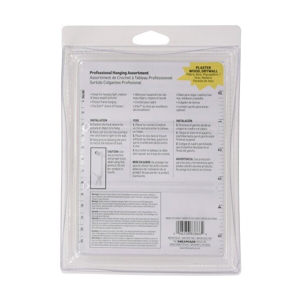 Hillman HILLMAN Brass-Plated Gold Classic Picture Hanging Set 10 lb 32 pk - 42086