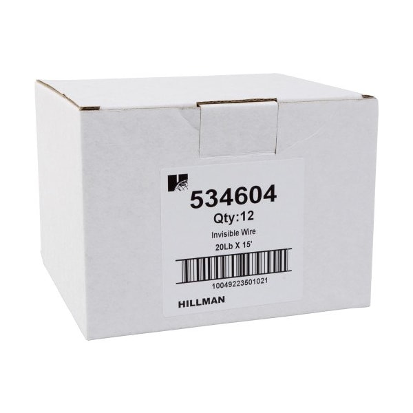 Hillman OOK 15 ft. L Plastic 16 Ga. Invisible Cord, PK12 - 534604