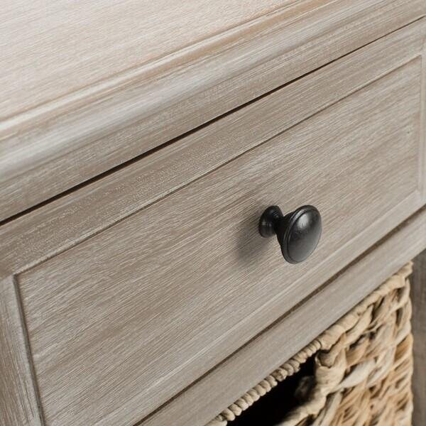 Safavieh Michaela Drawer Side Table- Vintage White - 35.8 x 11.8 x 15 in. - AMH5744E