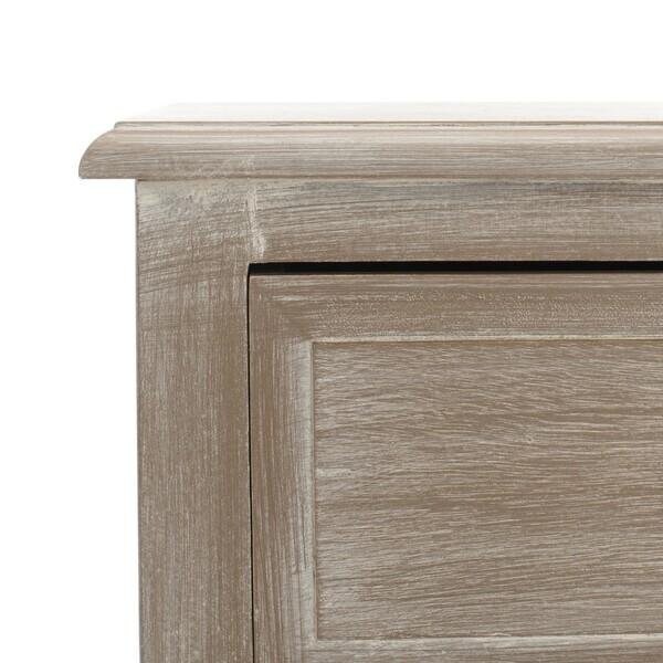Safavieh Michaela Drawer Side Table- Vintage White - 35.8 x 11.8 x 15 in. - AMH5744E