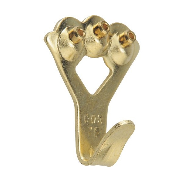Hillman HILLMAN OOK Brass-Plated Blue Picture Hanger 75 lb 1 pk - 533012