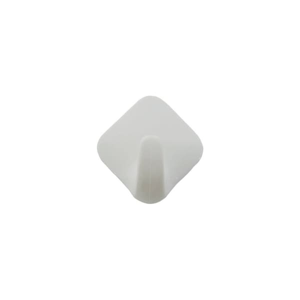 Idesign Hook 1-9/16in L White Plastic Small stick on! Diamond White - 16001