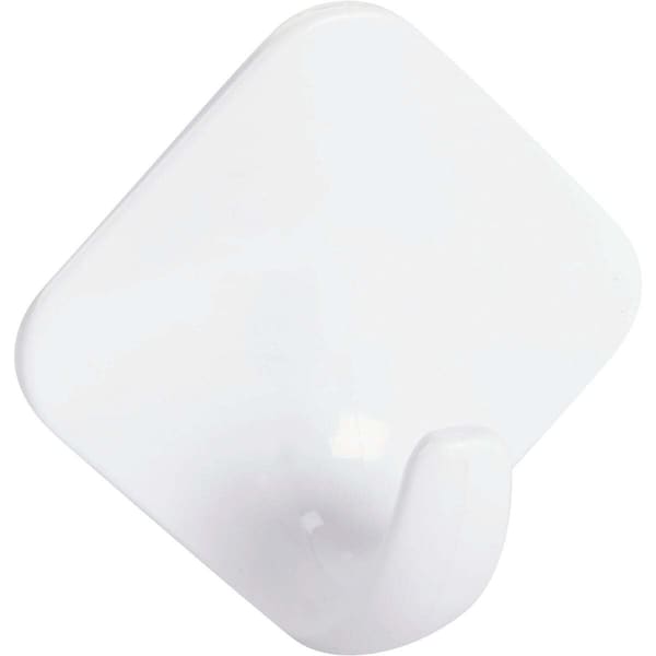 Idesign Hook 1-9/16in L White Plastic Small stick on! Diamond White - 16001
