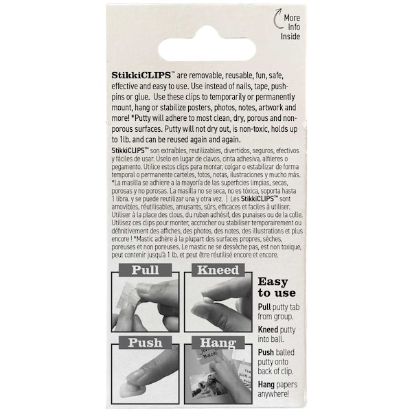Stikkiworks Stikki Clips with Mounting Putty, 120PK - SC-20
