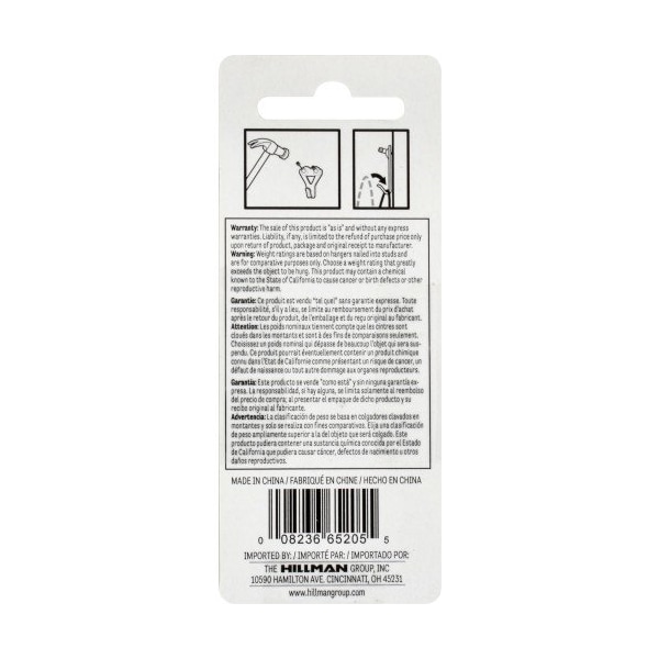 Hillman HILLMAN Brass-Plated Professional Picture Hanger 50 lb 2 pk - 122272