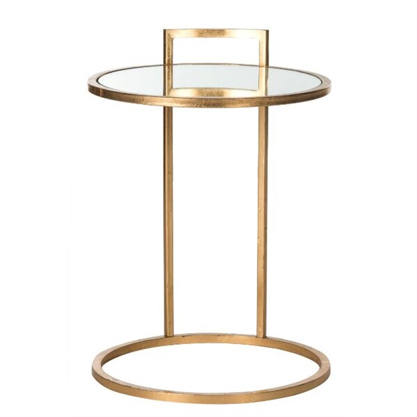 Safavieh Calvin End Table- Antique Gold Leaf - 24 x 17 x 17.8 in. - FOX2571A