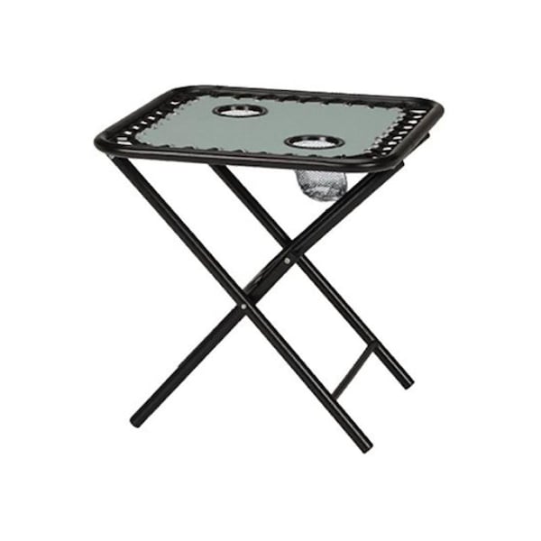 Woodard Sunny Isles Folding Side Table with 2 Cup Holders for Zero Gravity Chair, Seafoam Green - 270116