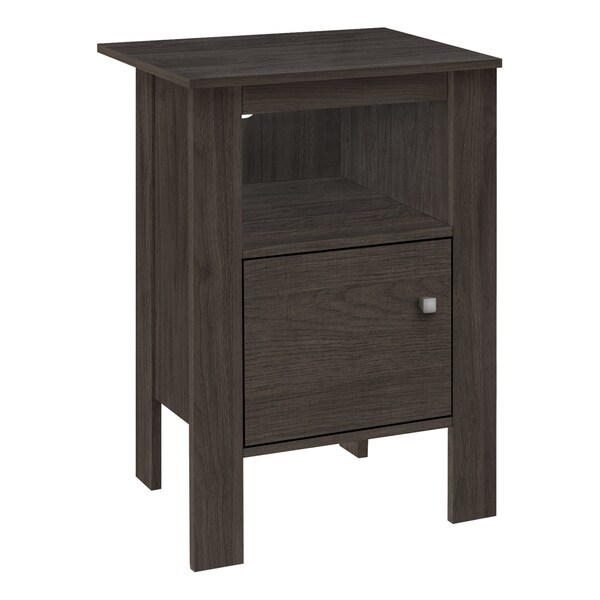 Monarch Specialties Accent Table, Side, End, Nightstand, Lamp, Storage, Living Room, Bedroom, Brown Laminate - I 2145