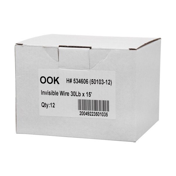 Hillman OOK 15 ft. L Plastic 18 Ga. Invisible Cord, PK12 - 534606