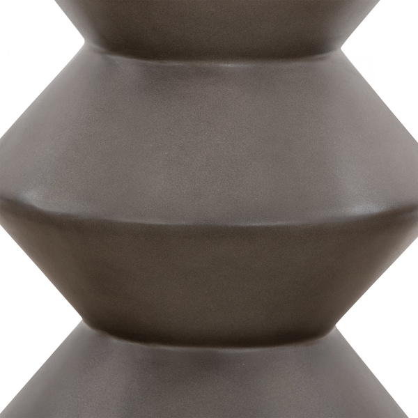 Armen Living Lizzie Concrete Indoor Outdoor Accent Stool End Table - LCTGBACCGR