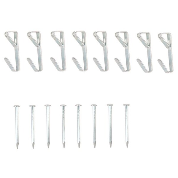 Prosource Picture Hanger, 30 lb, Steel, Zinc, Zinc, Nail-In Mounting - PH-121030-PS