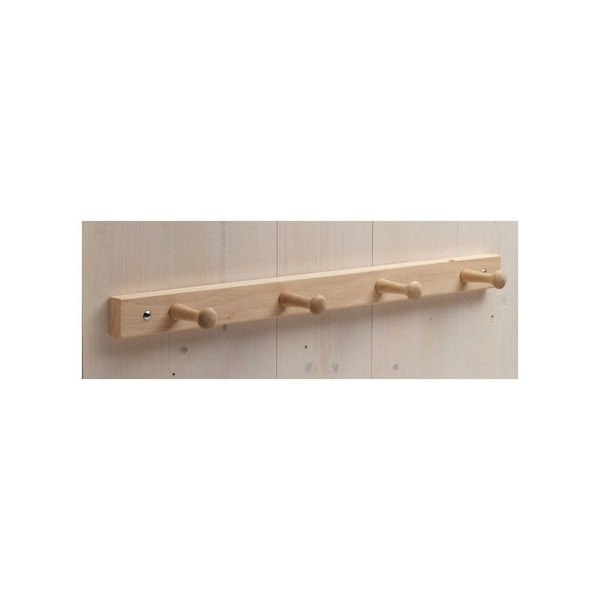 Idesign Rack 21-1/2in L Brown Wood Jumbo 4-Peg Brown - 91518