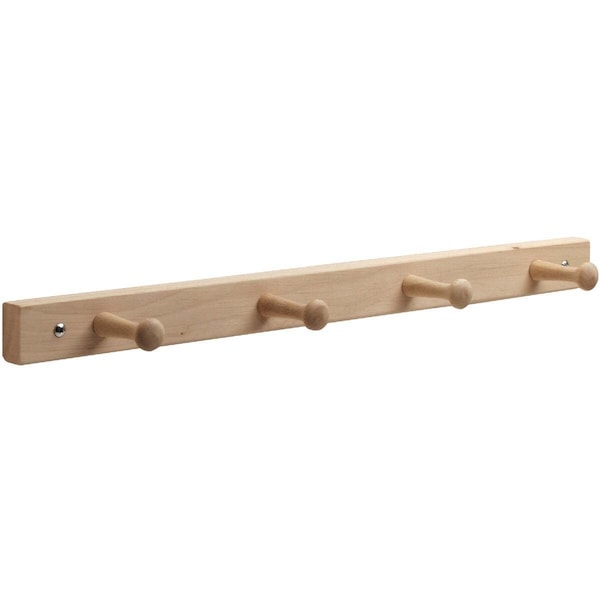 Idesign Rack 21-1/2in L Brown Wood Jumbo 4-Peg Brown - 91518