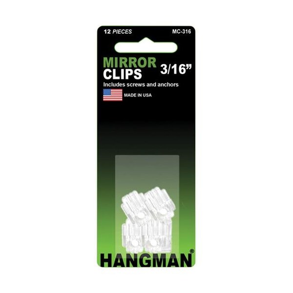 Hangman Products Hangman Products 5911417 12 Piece Hanger Mirror Holder Clip - 5911417