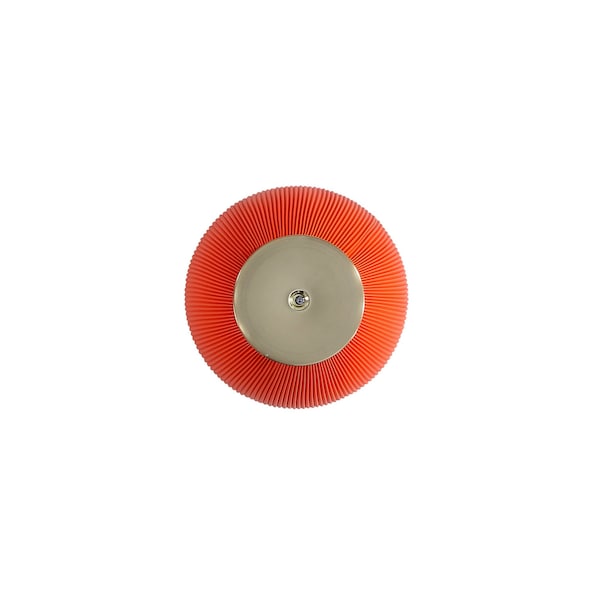 Manhattan Comfort Round End Table, 18.43 in L, Stainless Steel, Orange - 2-ET005-OR